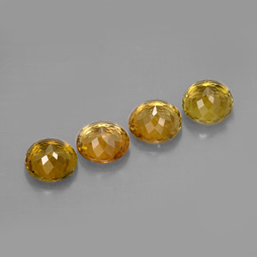 Pedras preciosas de turmalina amarelo natural de  ct, corte redondo, VVS-VS