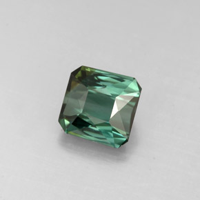 Turmalina verde natural 1,45ct, corte esmeralda, VVS-VS