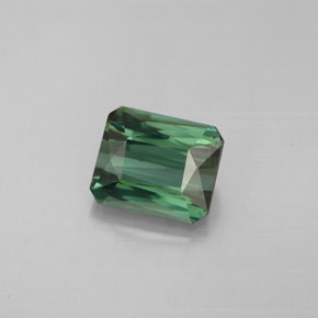 Turmalina verde natural 1,93ct, corte esmeralda, VS-SI