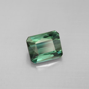 Turmalina verde natural 1,93ct, corte esmeralda, VS-SI