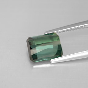 Turmalina verde natural 1,93ct, corte esmeralda, VS-SI