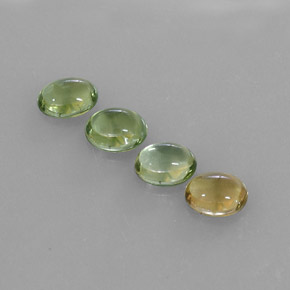 Pedras preciosas de turmalina multicolorido natural de  ct, corte oval, transparente
