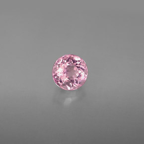 Turmalina rosa natural 0,88ct, corte redondo, VVS-VS
