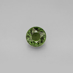 Turmalina verde natural 1,23ct, corte redondo, VVS