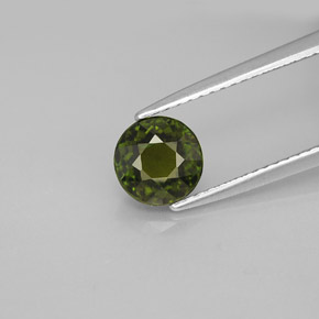 Turmalina  natural 1,25ct, corte redondo, VS