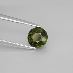 Turmalina  natural 1,25ct, corte redondo, VS