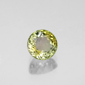 Turmalina verde natural 0,91ct, corte redondo, VVS