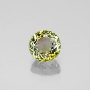 Turmalina verde natural 0,91ct, corte redondo, VVS