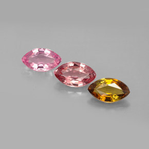Pedras preciosas de turmalina multicolorido natural de 1,96 ct, marquise, VVS-VS