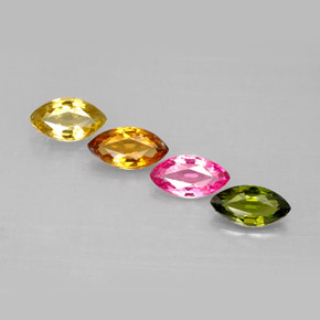 Pedras preciosas de turmalina multicolorido natural de  ct, marquise, VVS-VS