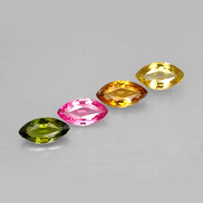 Pedras preciosas de turmalina multicolorido natural de  ct, marquise, VVS-VS