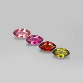 Pedras preciosas de turmalina multicolorido natural de  ct, marquise, VVS-VS