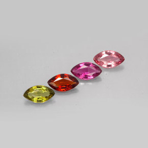 Pedras preciosas de turmalina multicolorido natural de  ct, marquise, VVS-VS