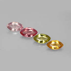 Pedras preciosas de turmalina multicolorido natural de  ct, marquise, VVS-VS