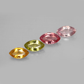 Pedras preciosas de turmalina multicolorido natural de  ct, marquise, VVS-VS