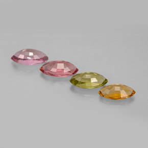 Pedras preciosas de turmalina multicolorido natural de  ct, marquise, VVS-VS
