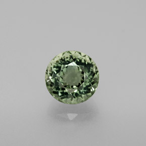 Turmalina verde natural 1,29ct, corte redondo, VS