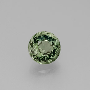 Turmalina verde natural 1,29ct, corte redondo, VS