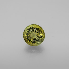 Turmalina verde natural 1,53ct, corte redondo, VS