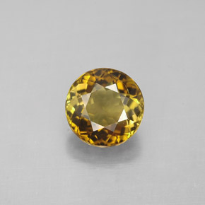 Turmalina multicolorido natural 1,32ct, corte redondo, VVS-VS