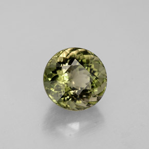 Turmalina verde natural 1,51ct, corte redondo, VVS-VS