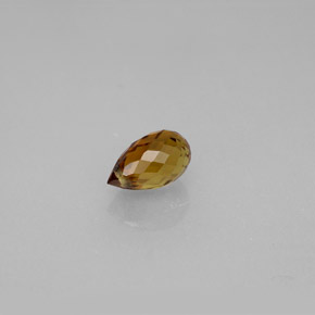 Turmalina marrom natural 0,73ct, briolete, VVS-VS