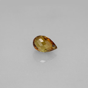 Turmalina marrom natural 0,73ct, briolete, VVS-VS