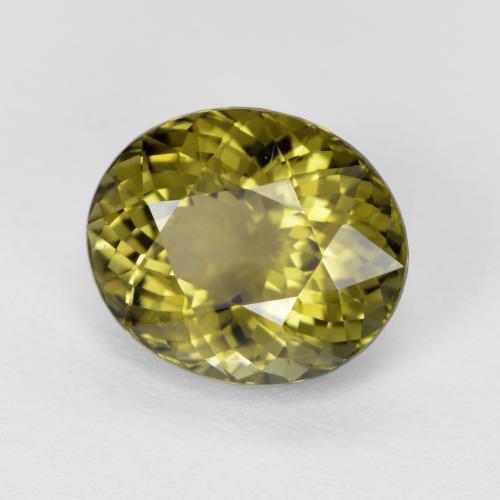 Turmalina verde natural 1,59ct, corte oval, VS