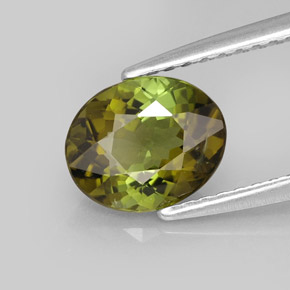 Turmalina multicolorido natural 1,34ct, corte oval, VS
