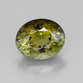 Turmalina verde natural 2,12ct, corte oval, VVS-VS