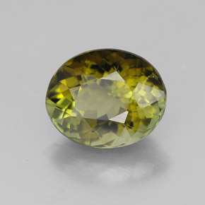 Turmalina verde natural 2,12ct, corte oval, VVS-VS