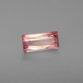 Turmalina rosa natural 1,21ct, baguete, VVS-VS