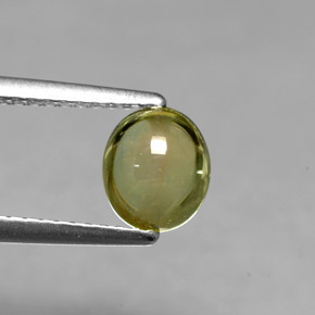 Turmalina verde natural 1,14ct, corte oval, transparente