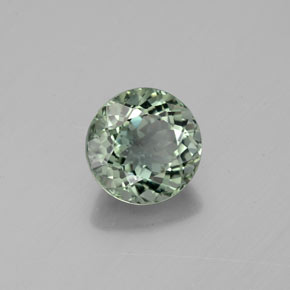 Turmalina verde natural 1,12ct, corte redondo, VS