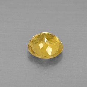 Turmalina amarelo natural 0,99ct, corte redondo, VS