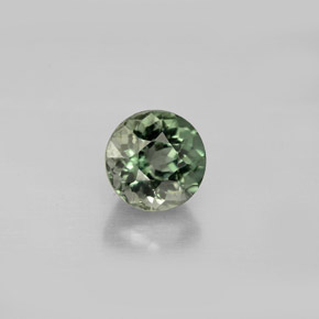 Turmalina verde natural 1,31ct, corte redondo, VS