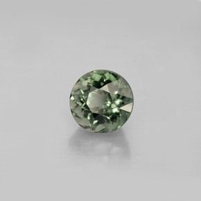 Turmalina verde natural 1,31ct, corte redondo, VS