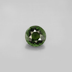 Turmalina verde natural 0,91ct, corte redondo, VS