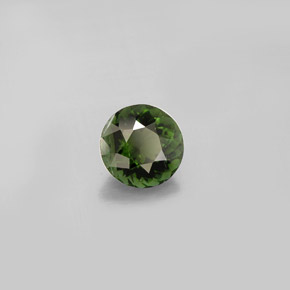 Turmalina verde natural 0,91ct, corte redondo, VS