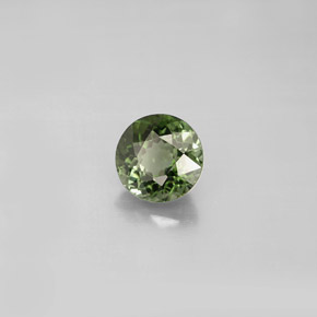 Turmalina verde natural 0,90ct, corte redondo, VVS-VS