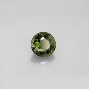 Turmalina verde natural 1,04ct, corte redondo, VVS-VS