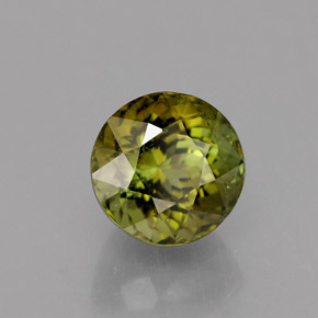 Turmalina multicolorido natural 1,33ct, corte redondo, VS-SI