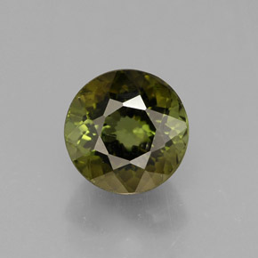 Turmalina multicolorido natural 1,21ct, corte redondo, VS
