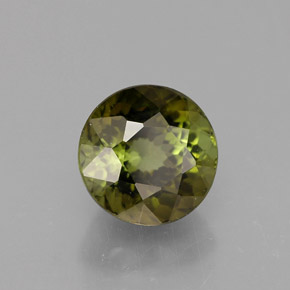 Turmalina multicolorido natural 1,21ct, corte redondo, VS