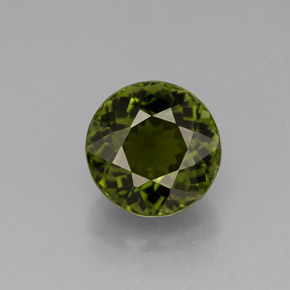 Turmalina verde natural 1,30ct, corte redondo, VS