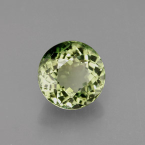 Turmalina verde natural 1,18ct, corte redondo, VS