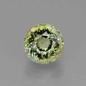 Turmalina verde natural 1,24ct, corte redondo, VS