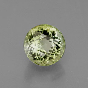 Turmalina verde natural 1,24ct, corte redondo, VS