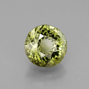 Turmalina verde natural 1,15ct, corte redondo, VS