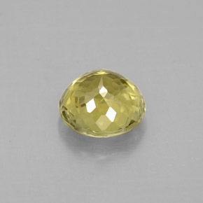 Turmalina amarelo natural 1,03ct, corte redondo, VS